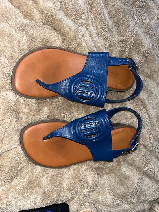 Tommy Hilfiger Shoes - Tommy Hilfiger Blue Leather Thong Sandals